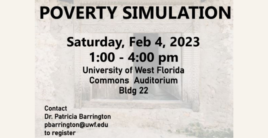 Join UWF’s Poverty Simulation and Learn the Real Life Situations of Others to Break Down Stereotypes