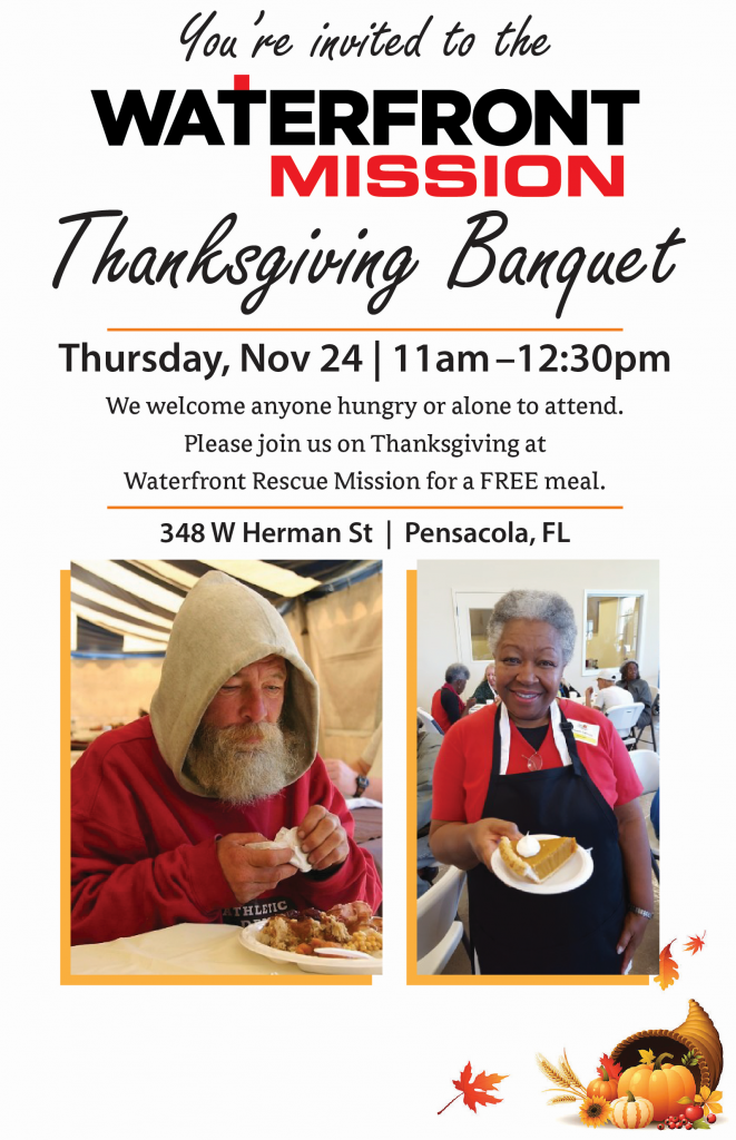 Waterfront Mission Thanksgiving Banquet Poster