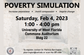 Join the Poverty Simulation on February 4, 2023 at the University of West Florida