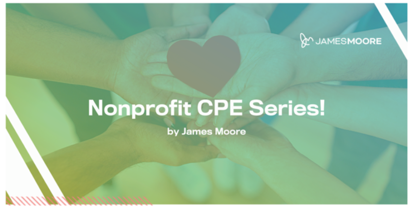 James Moore 2023 Nonprofit CPE Series image from United Partners for Human Services
