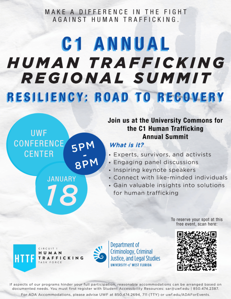C1 Annual Human Trafficking Regional Summit poster